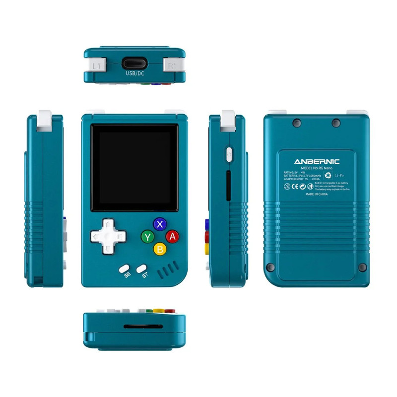 Anbernic RG Nano 128GB +8000 Games Console - Blue - جهاز ألعاب